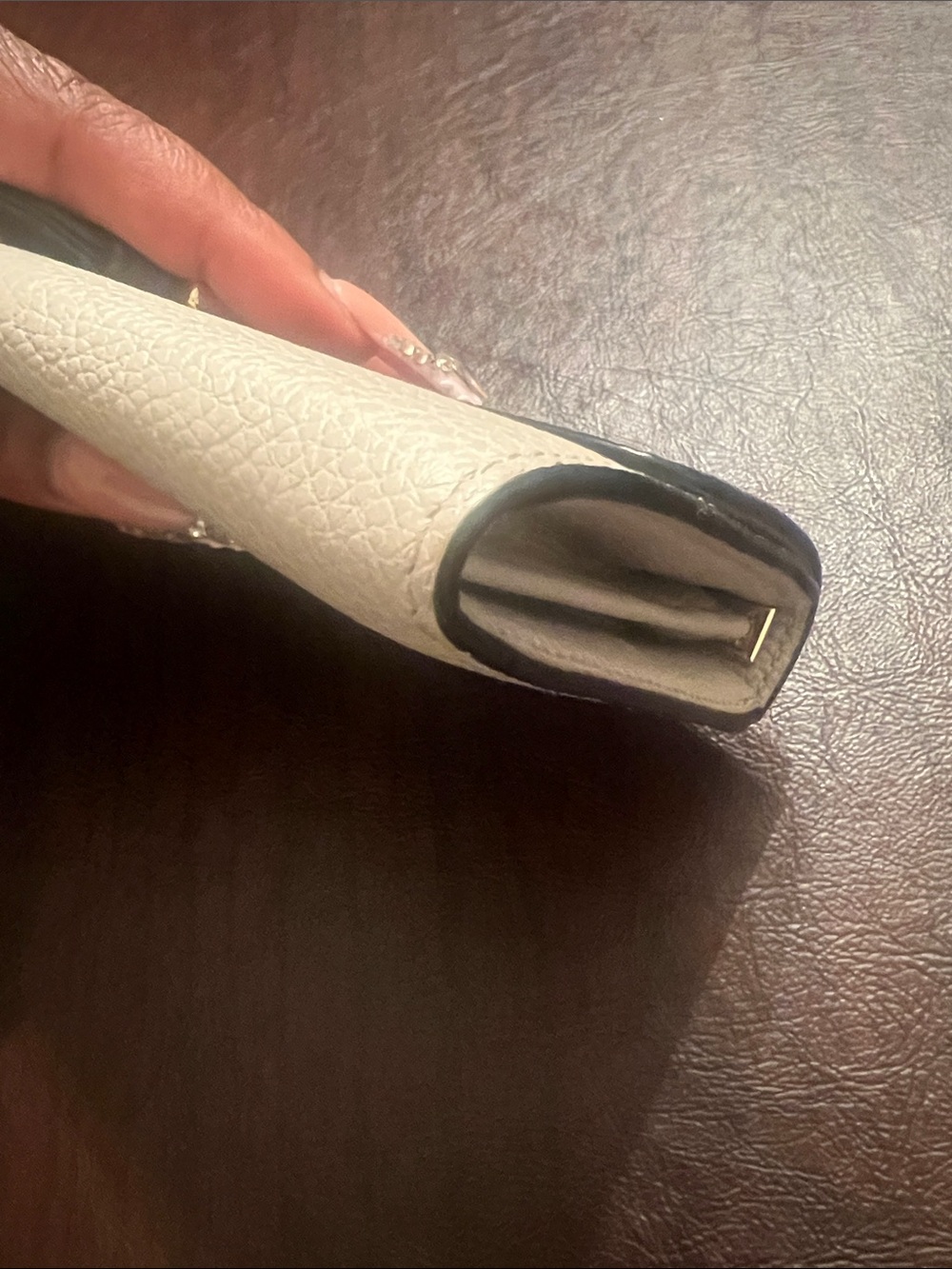 Furla Black and Cream Leather Buckle Continental Wallet - Picture 8 of 9